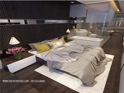 Thiết kế giường cưới chung cư hiện đại - Thăng Long Number One